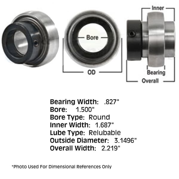 Aftermarket Fits Re Lubri Fits CATable Spherical Ball Bearing w/Collar Fits John Deer JD9434 - main